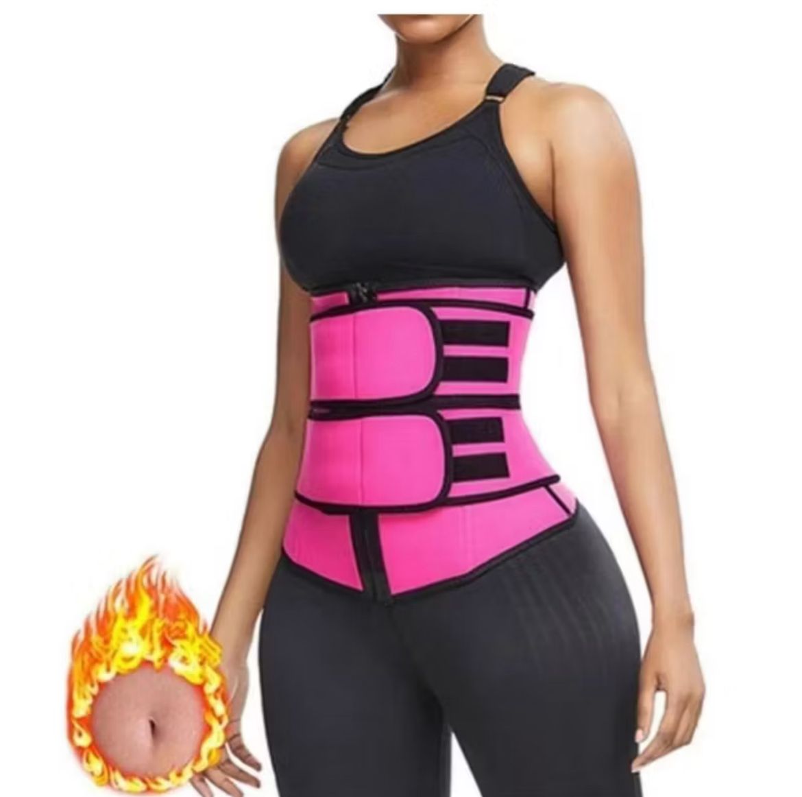 Combo Postparto Completo – Cinta Rosa Neon + Massageador + Mymi Wonder Patch