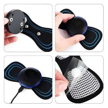 Combo Postparto Completo – Cinta Rosa Neon + Massageador + Mymi Wonder Patch